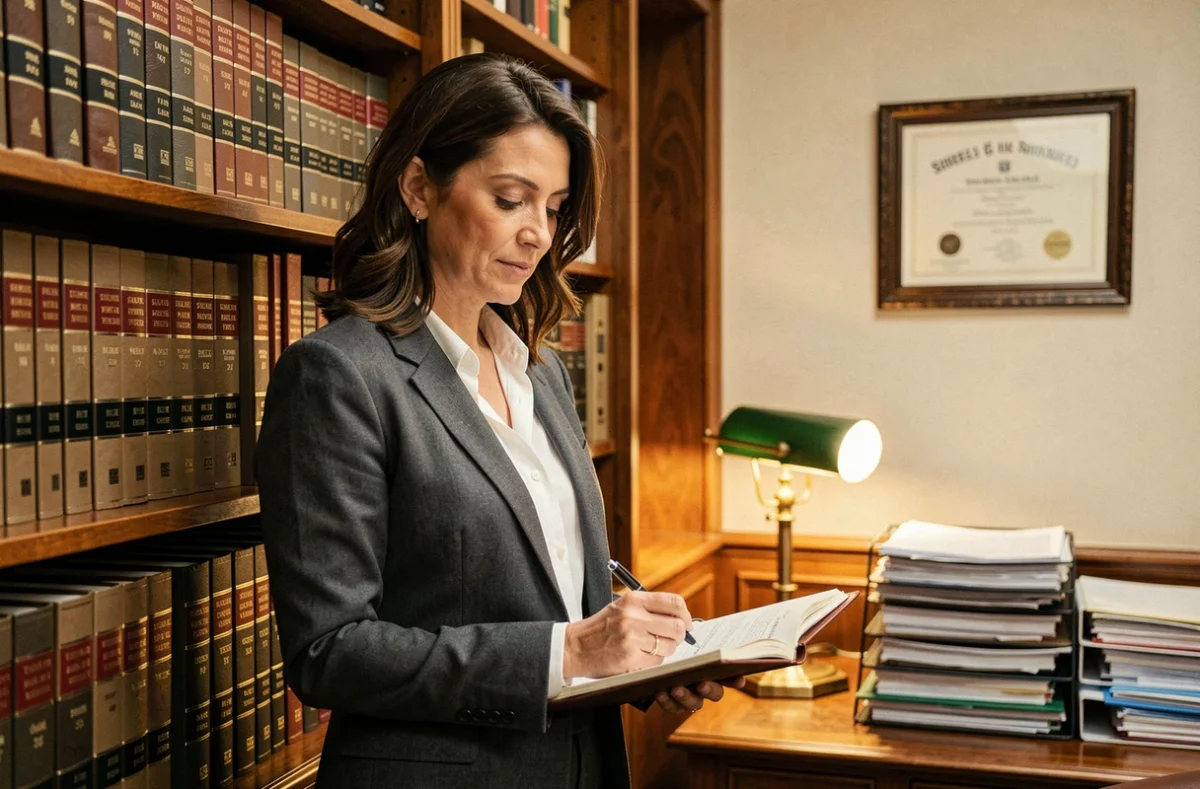 Avocate spécialisée en droit du travail consultant des ouvrages juridiques sur les usages d'entreprise et leurs implications légales