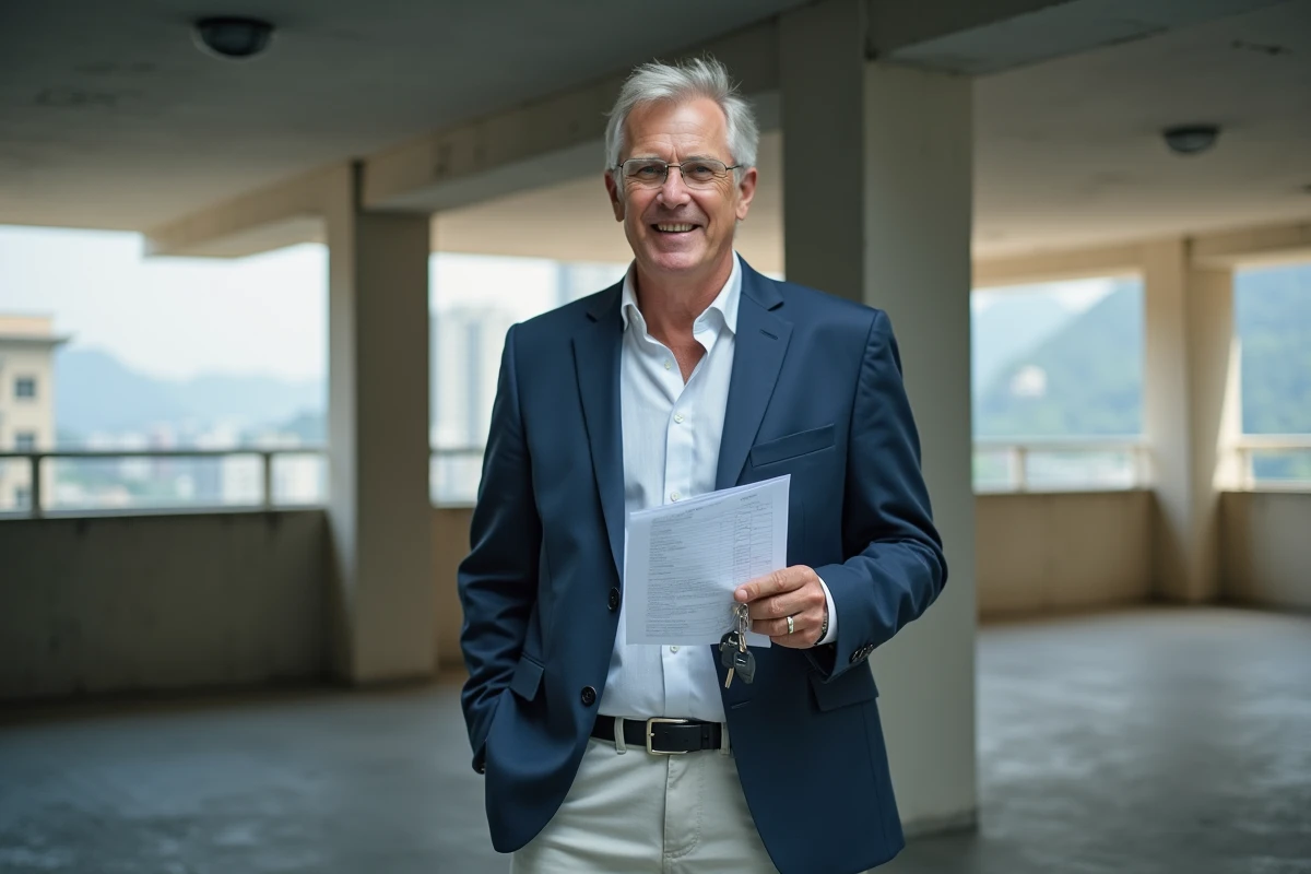 Propriétaire tenant un contrat de location de place de parking en copropriété résidentielle